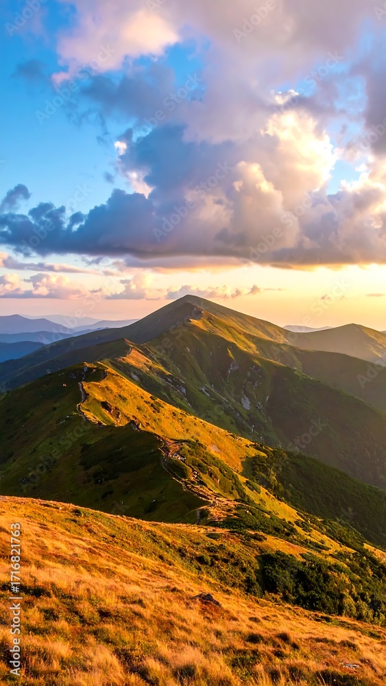 Fototapeta premium Mountainous landscape at sunset (2)