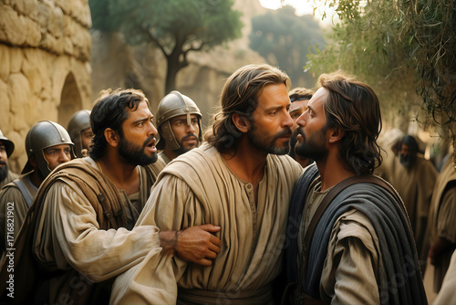 Gospel Images from the Bible NT – Jesus Betrayed by the Kiss of Judas
