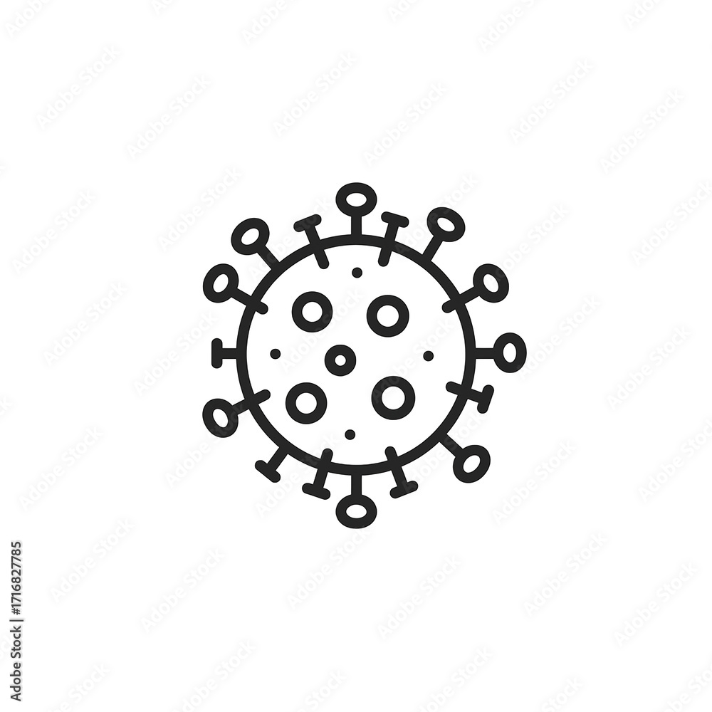 Fototapeta premium A simplistic illustration of the coronavirus cell 