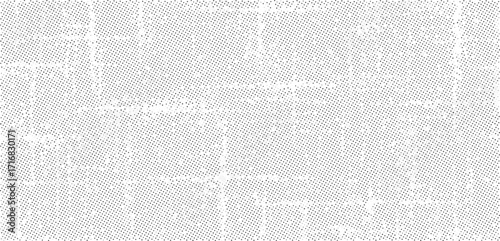 Abstract fabric crosshatch halftone texture retro grunge white background for poster flyer vintage comic art use