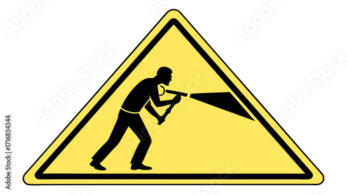 Cautionary Warning Sign of HighEnergy Beam Operation