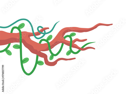 Jungle Plant Background Illustration
