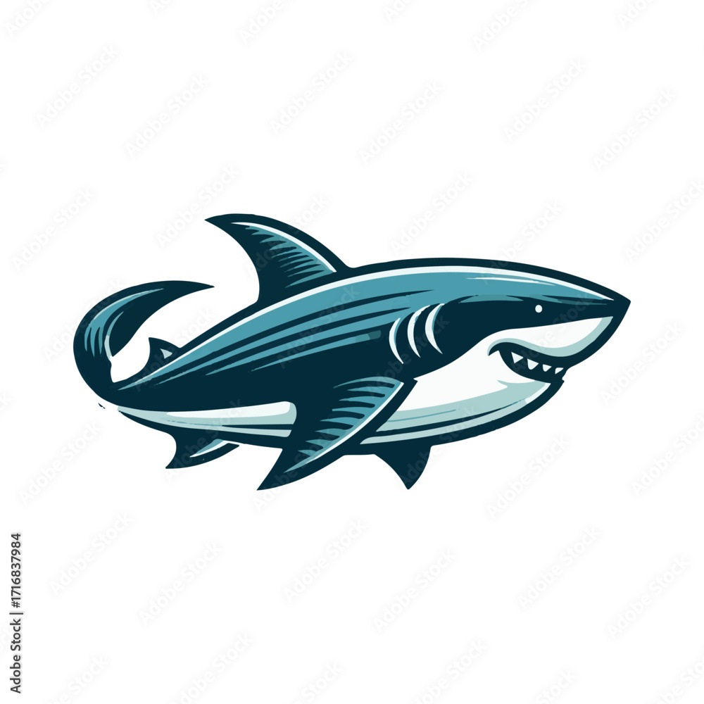 Fototapeta premium shark illustration design