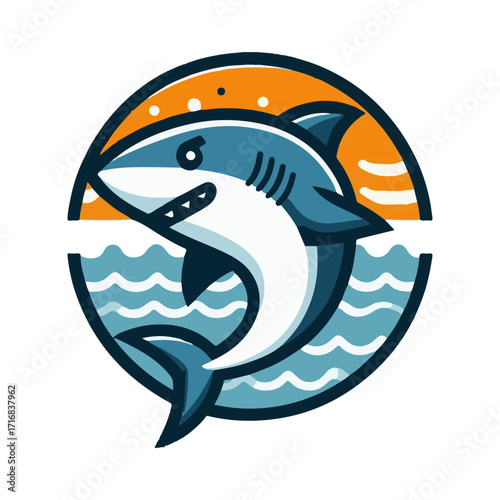 Photography shark illustration design