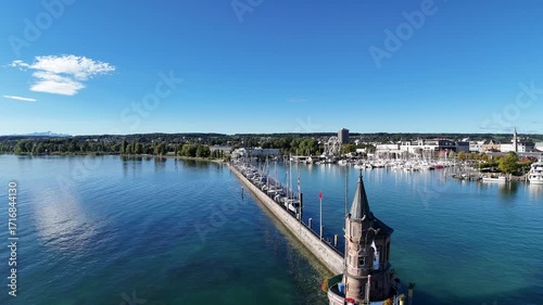 Wallpaper Mural Flying over the ancient city of Konctanz in Germany Torontodigital.ca