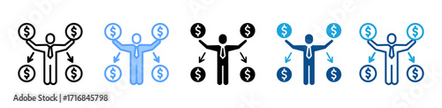 Liabilities icon sheet multiple style collection
