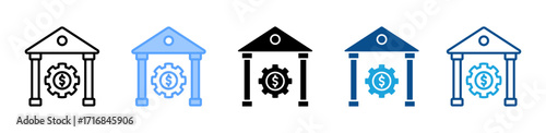 Fiscal icon sheet multiple style collection