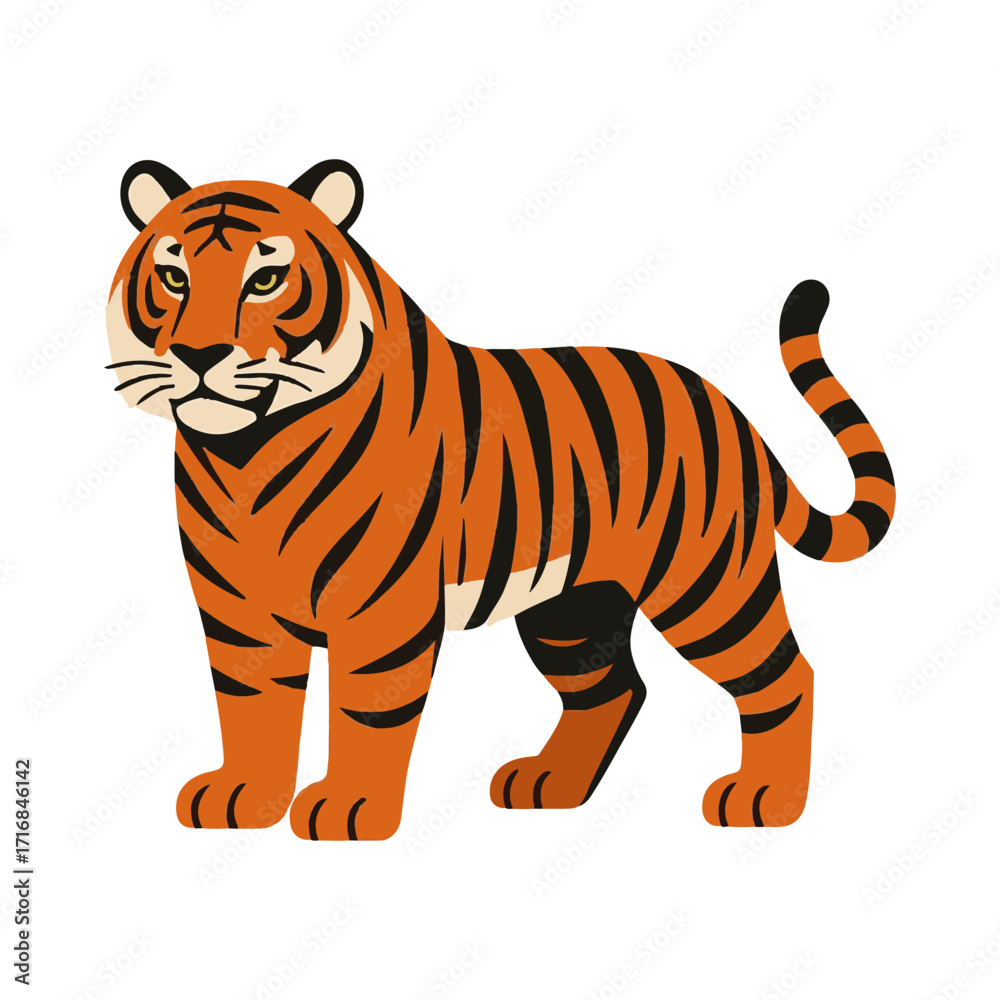 Obraz premium tiger illustration design