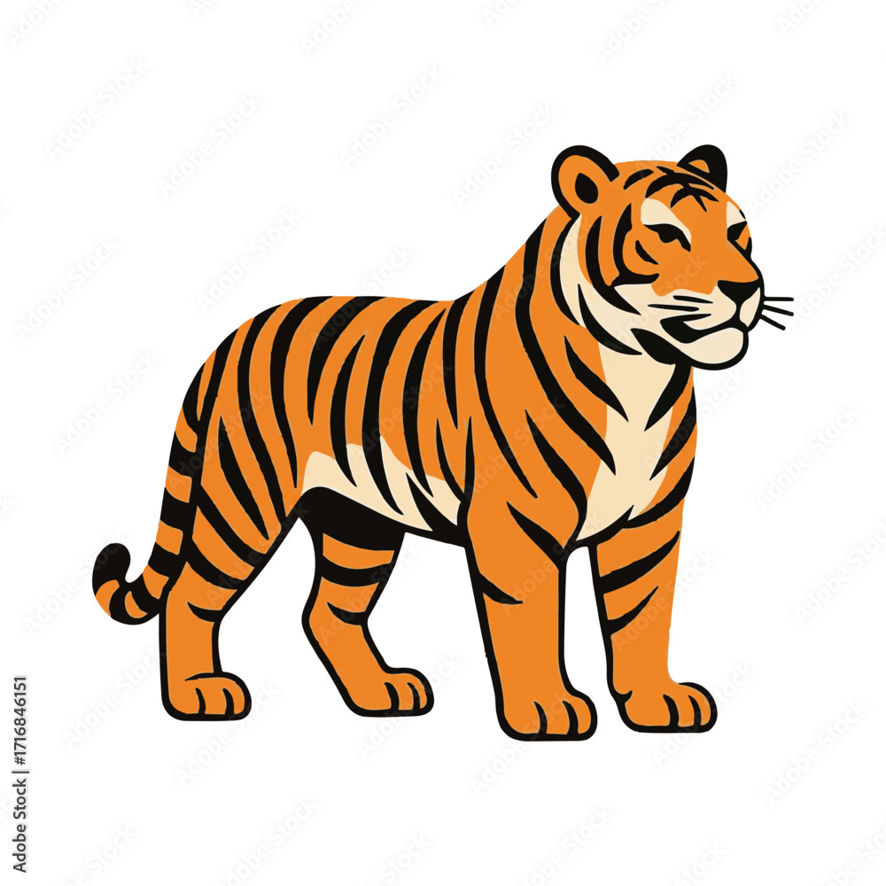 Naklejka premium tiger illustration design