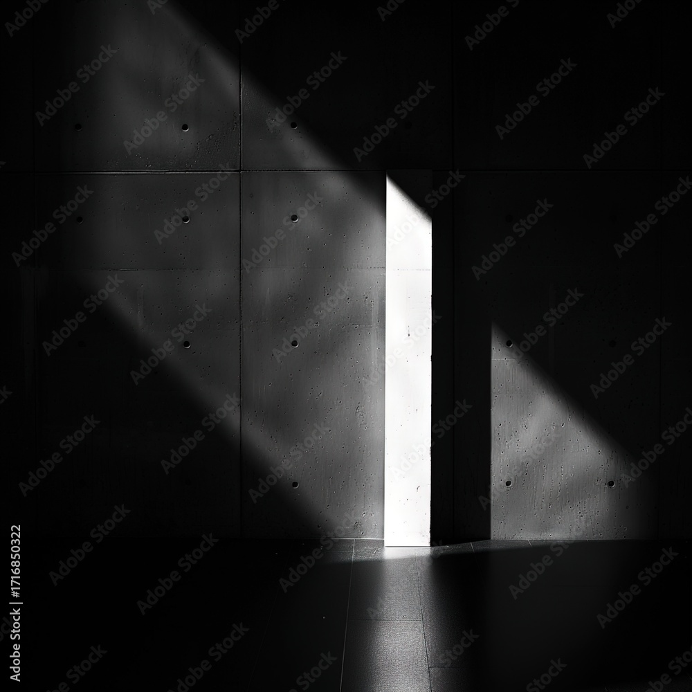 Obraz premium column. Minimalist architectural detail of a concrete column with soft light, highlighting abstract geometric beauty. real-estate listings.