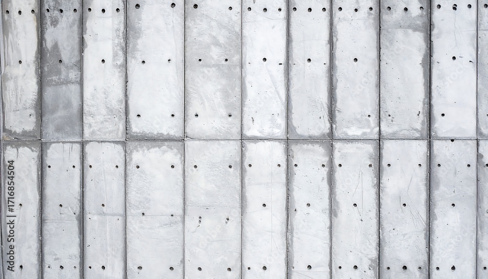 Naklejka premium Grey concrete panels with holes