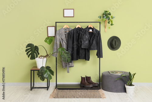 Interior of hallway with cl...