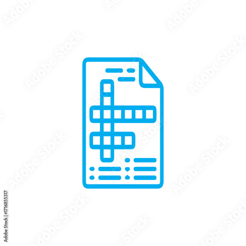 Linear Crossword Puzzle Icon