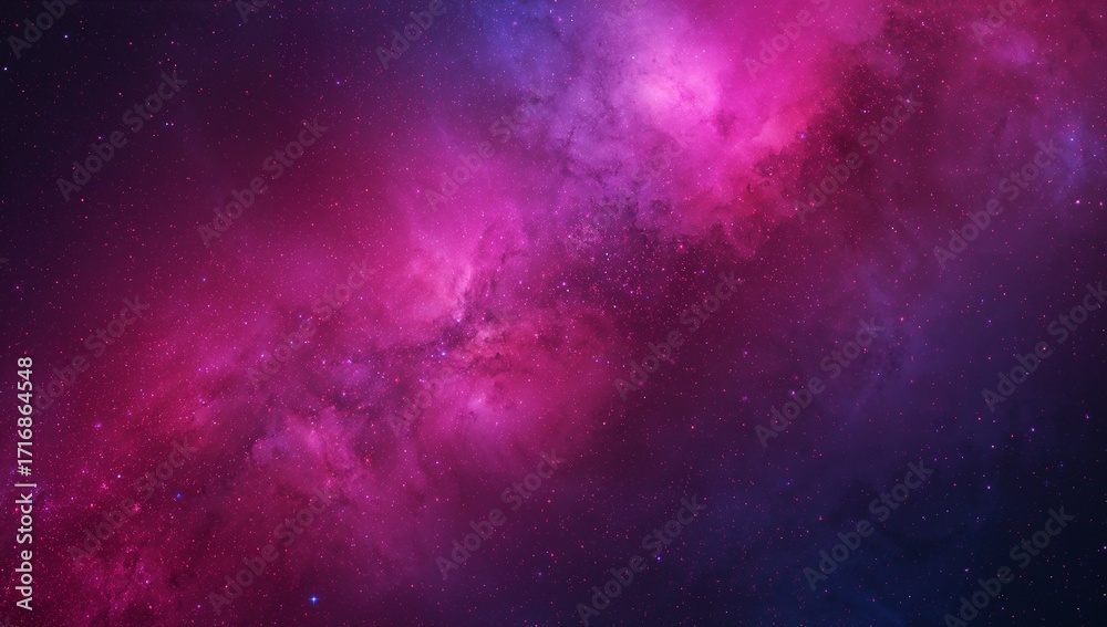 Naklejka premium Magenta and Violet Star Dust Space Background
