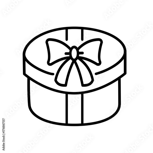 Gift line icon vector illustration. Editable strokes
