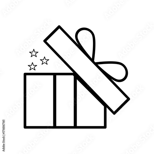Gift line icon vector illustration. Editable strokes