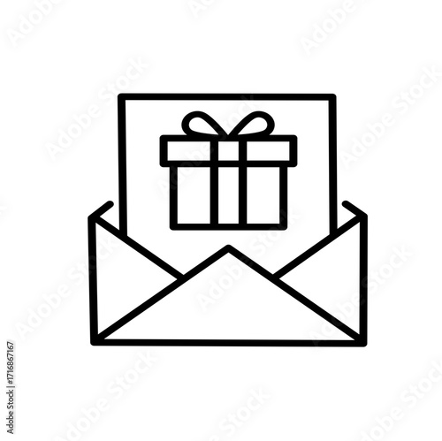 Gift line icon vector illustration. Editable strokes