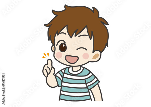 ひらめく男の子