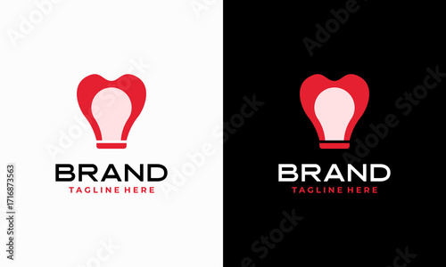 Dental Health Clinic logo concept vector, Light bulb shape tooth glow symbol idea creative vector illustration.