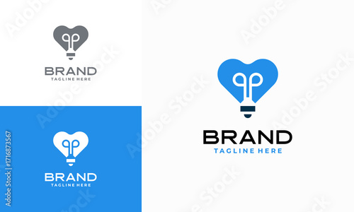 Dental Health Clinic logo concept vector, Light bulb shape tooth glow symbol idea creative vector illustration.