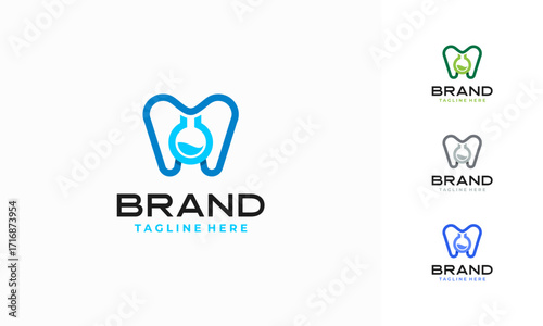 Dental labs logo with modern creative style Premium Vector
