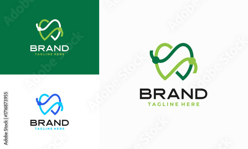 Dental labs logo with modern creative style Premium Vector
