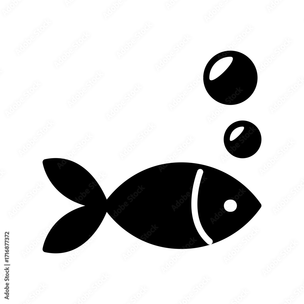 Obraz premium Fish icon design template