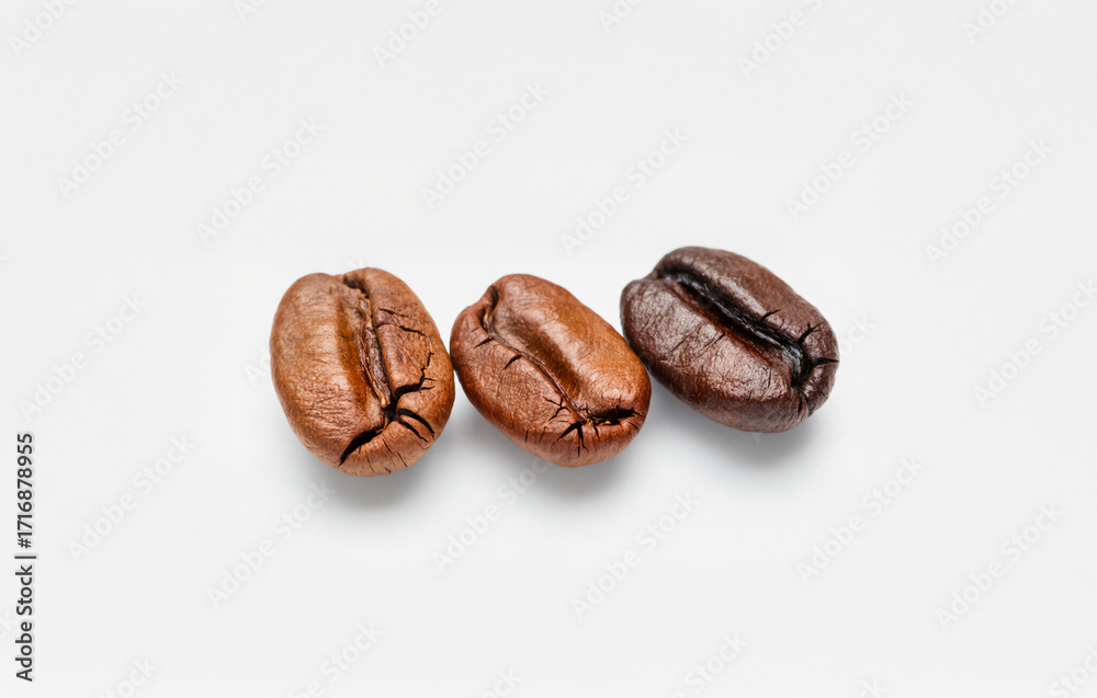 Obraz premium 커피, 원두, 원두커피, 로스팅, 종류, 볶다, 제료, 알갱이, 하나, 근접, 확대, 오리지널, 수입