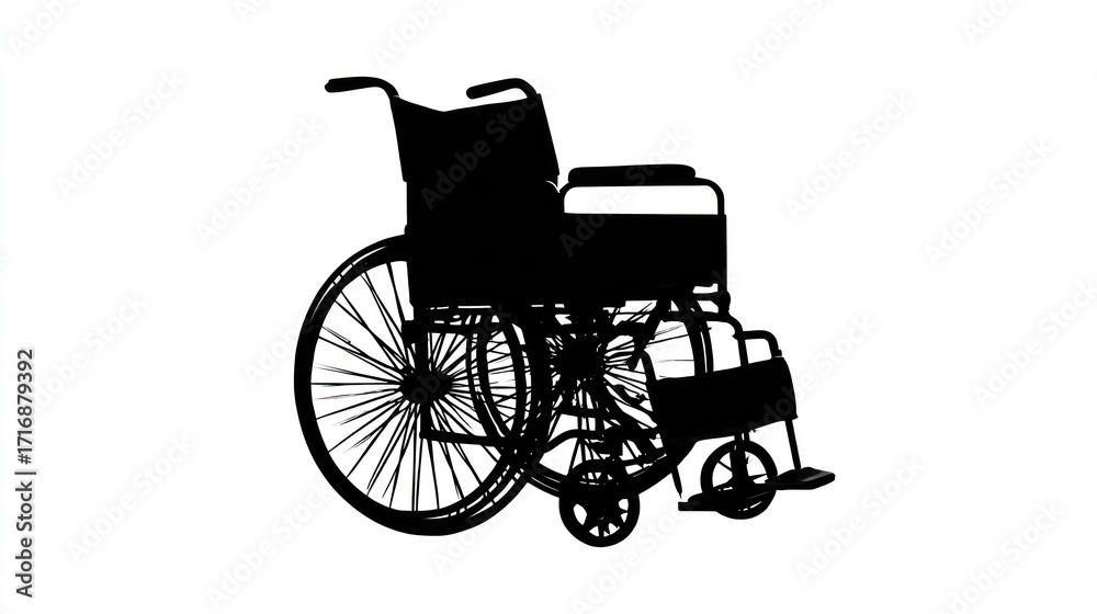 Fototapeta premium Wheelchair silhouette illustration