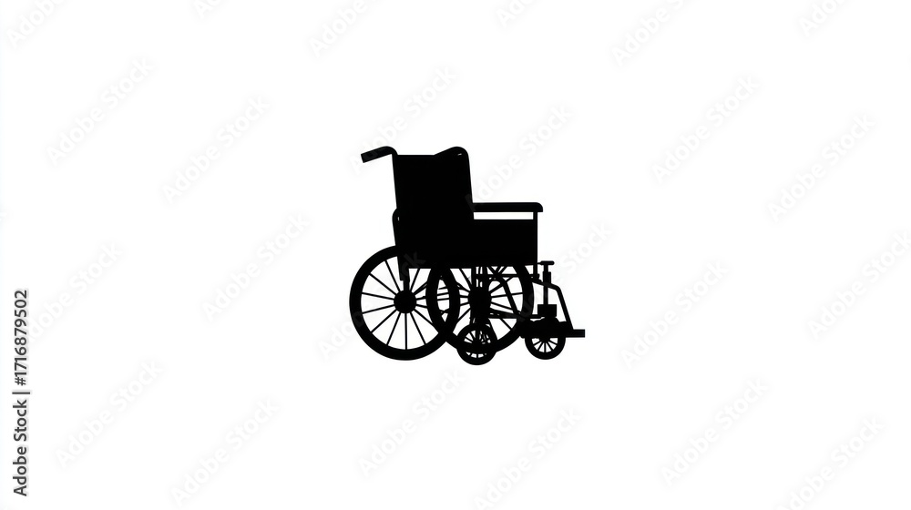 Fototapeta premium Wheelchair silhouette illustration