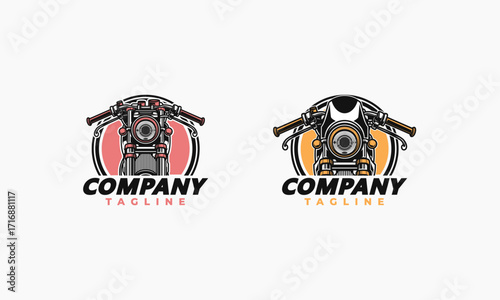 Motorcycle Company Logo Design with Circular Frame