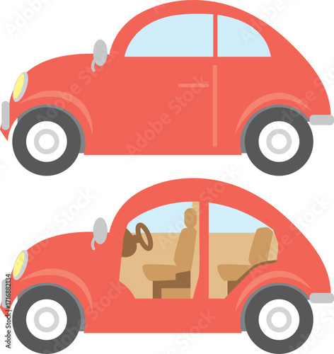 車の断面
