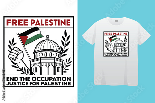 Palestine design vector, Save Palestine illustration for banner, t-shirt, poster, sticker, badges, social media design. Hand-Drawn Lettering Phrase, Calligraphy Graphic Typography. 