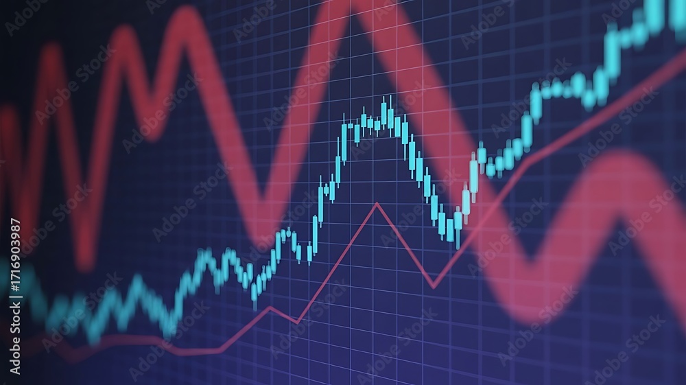 Naklejka premium stock market chart