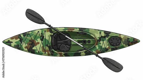Kayak Illustration View From Top
