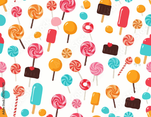 Sweet candy icon set. Simple set of sweet candy vector icons for web design on white background