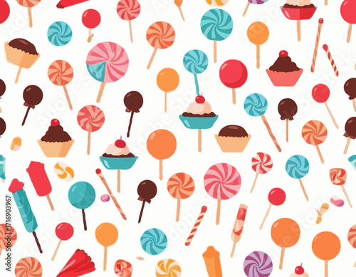 Sweet candy icon set. Simple set of sweet candy vector icons for web design on white background