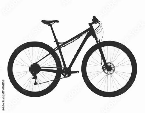 mountain bike side view silhouette