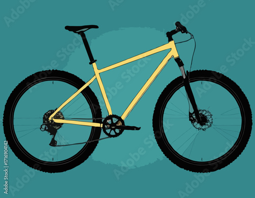 mountain bike side view silhouette