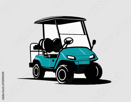 Golf Cart silhouette Club Car Golf Cart Silhouette vehicle Vector Illustration Hobby golf cart
