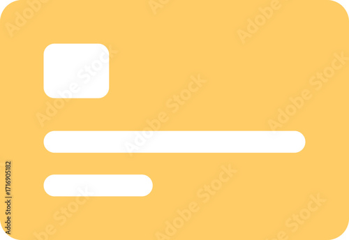 Flat Design ID Card Icon