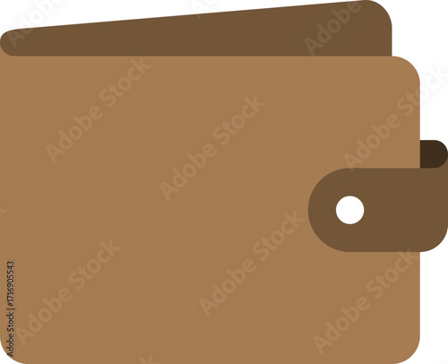 Brown Leather Wallet Icon
