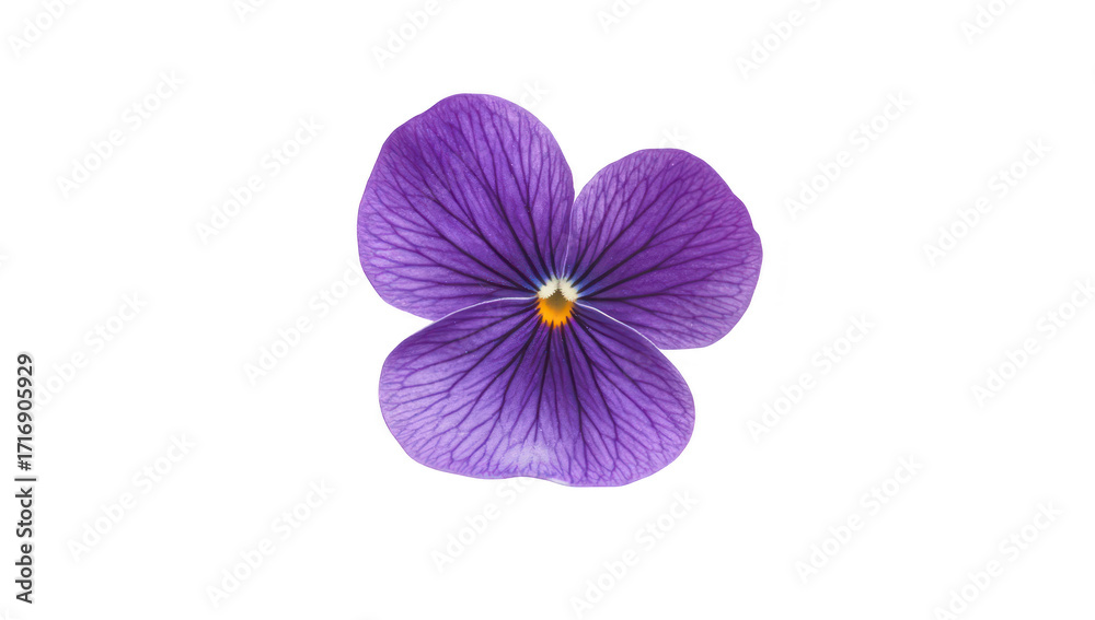 Obraz premium A close-up view of a purple flower with intricate petal patterns. its natural beauty against a clean white background. ideal for floral-themed design projects