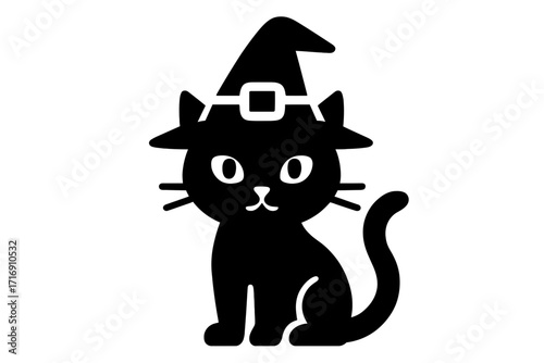Witch Cat Icons Vector