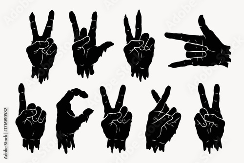 Gothic Horror Stickers Vector
