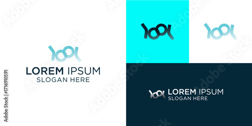 Abstract business logo design for professional branding, elegant and dynamic visual identity, fresh company symbol, contemporary icon for startups