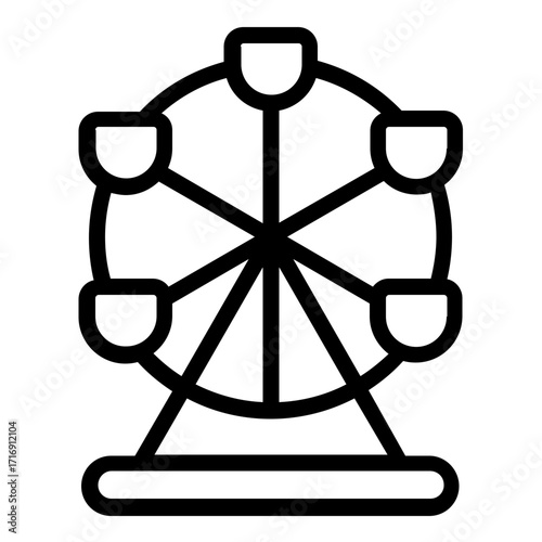 ferris wheel icon line