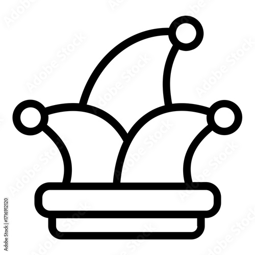 jester hat icon line