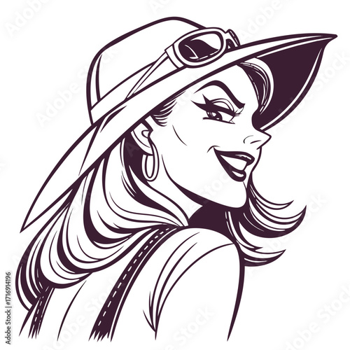 Evil Woman – Vector Illustration, Transparent Background