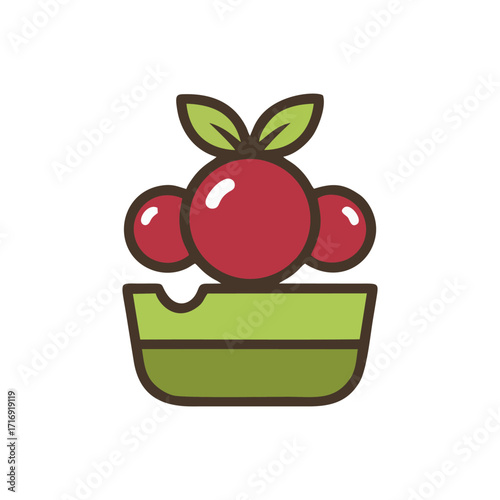 Berry Farm Logo Template with Rustic Nature Concept and Organic Fruit Symbol for Eco Friendly Branding Fresh Produce Market Agriculture Business and Farm Product Identity Design